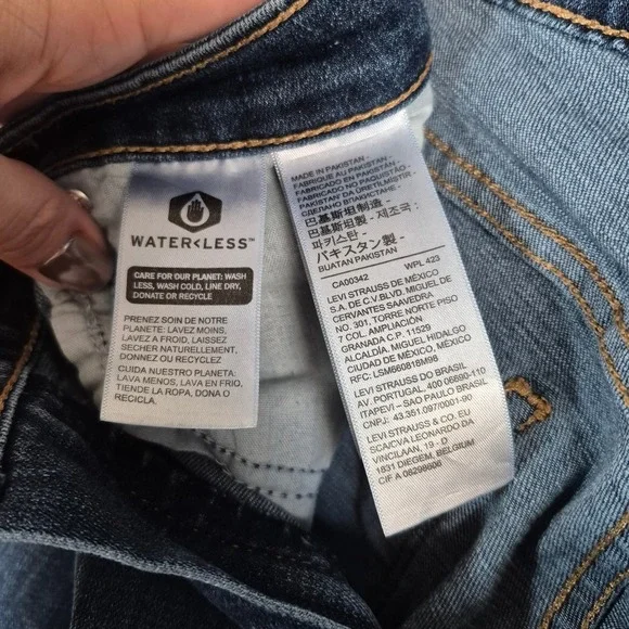 Levi's 32x30 725 high rise bootcut medium blue denim jeans women's - Picture 5 of 10